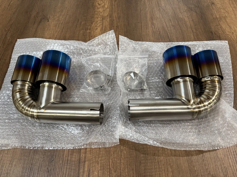 Tubos de derivación silenciador titanio punta cuádruple Top Speed Pro 1 Porsche 911 / 997 Carrera Foto 2 de 4