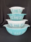 Pyrex AMISH BUTTERPRINT Cinderella Nesting Bowl Set 441 442 443 444