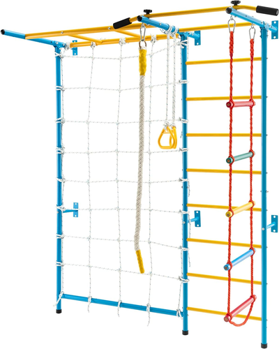 HONEY JOY Indoor Jungle Gym, 7-In-1 Steel Home Playground with Monkey Bars, R... - Picture 11 of 12