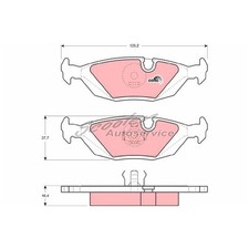 Satz Bremsbeläge Bremsklötze hinten für BMW 3-er E30 5-er E28 6-er E24 | 8367