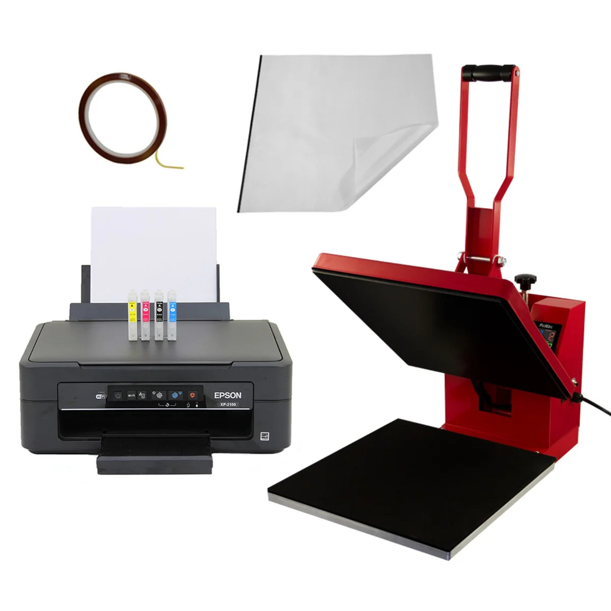 Presse à chaud sublimation 38x38cm Pro-Format noire pour impression textile