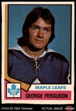 1974 O-Pee-Chee NHL #302 George Ferguson Maple Leafs AUTHENTIC