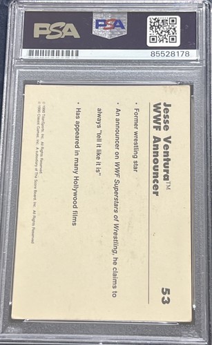 JESSE VENTURA AUTO PSA DNA 1990 Classic WWF Signed Wrestling Card "THE BODY" 🔥 - Bild 2 von 2