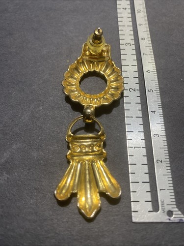 Vintage Borque 19" Halskette & Türklopfer Ohrringe goldfarben - Bild 3 von 3
