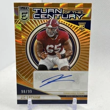 2024 Donruss Elite Turn of the Century Orange /99 JC Latham Rookie Auto RC