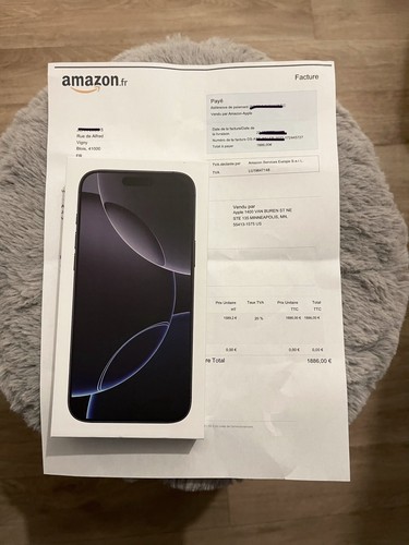 iphone 16 Pro Max 1 To - Titane Noir neuf(brand new) garantie/facture (Invoice). - Photo 8 sur 8