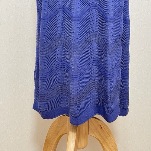 MISSONI Women’s Knitted V-Neck Dress 36 Ribbed Midi Length Designer Elegant - Picture 24 of 24