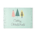 Merry Christmas Trees Glass Cutting Board | Holiday Kitchen Decor