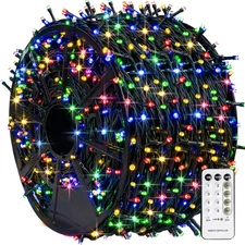 1000 LED Christmas Lights, 328FT Christmas Tree Lights Outdoor Plug in with 8 Mo