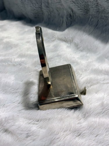 Letter Initial C Silver Monogram Stocking Holder Hanger Holiday A7 - Picture 3 of 5