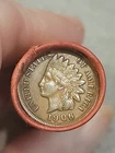 Fabulous Au+1906 Indian Head &3 Cent Nickel Ends Of Lincoln Wheat Cent Roll