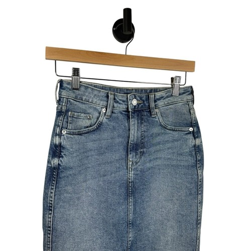 &Denim H&M Women’s Denim Midi Skirt in Blue Size 4 - Picture 4 of 10
