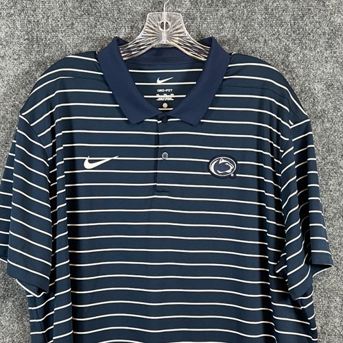 Penn State Nittany Lions Nike Dri-Fit Striped Polo Shirt | SS | Navy Blue | 2XL - Bild 5 von 13