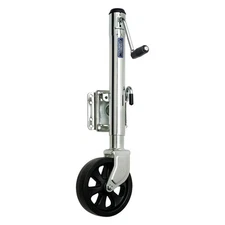 Fulton 1500 lb Side Mount Bolt-On Trailer Jack w 8" D Poly Wheel & 10" Travel