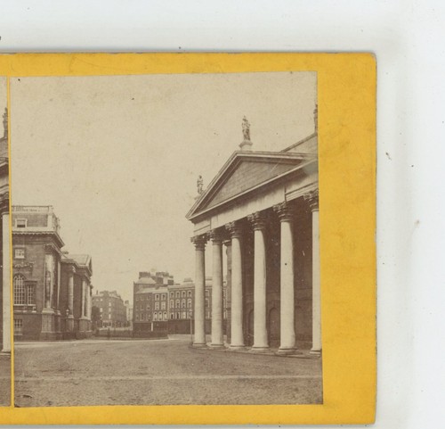 Bank & College Dublin Irland Stereoview um 1870 - Bild 1 von 3