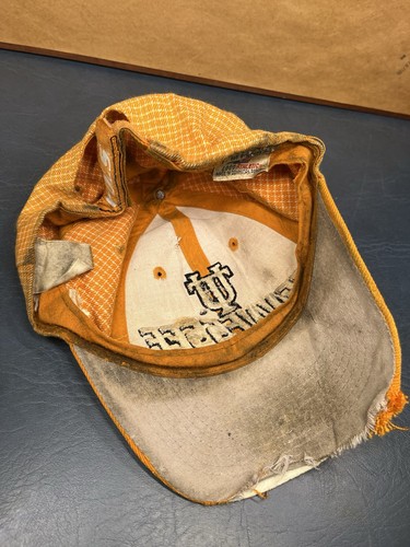 Vintage Logo Athletic Tennessee Vols Checkered Orange THRASHED Distressed Hat UT - Picture 7 of 11