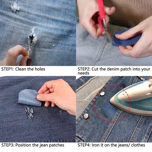 Iron on Patches for Jeans Extra Large Patches for Clothes Denim Patches New - Picture 4 of 6