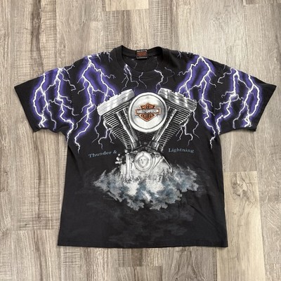 Vintage Harley Davidson Thunder & Lightning Single Stitch T-Shirt