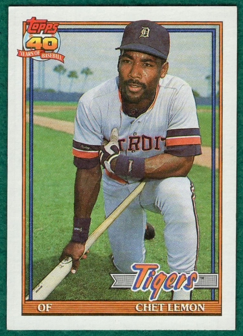 Chet Lemon - 1991 Topps #469 - Detroit Tigers Baseball Card