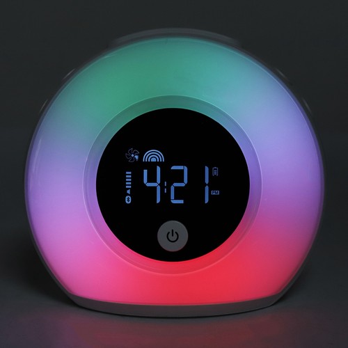 Colourful Wake Up Breathing Lamp Children Speaker Table Light Alarm Clock For B - Picture 12 of 12