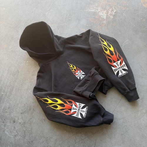 West Coast Choppers Reprint Hoodie L Jesse Who Flames Long Beach Motorrad Y2K - Bild 5 von 8