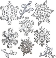 Metal Cutting Die Snowflakes and Leaves Dies Cuts for Card Making for DIY Scrapb
