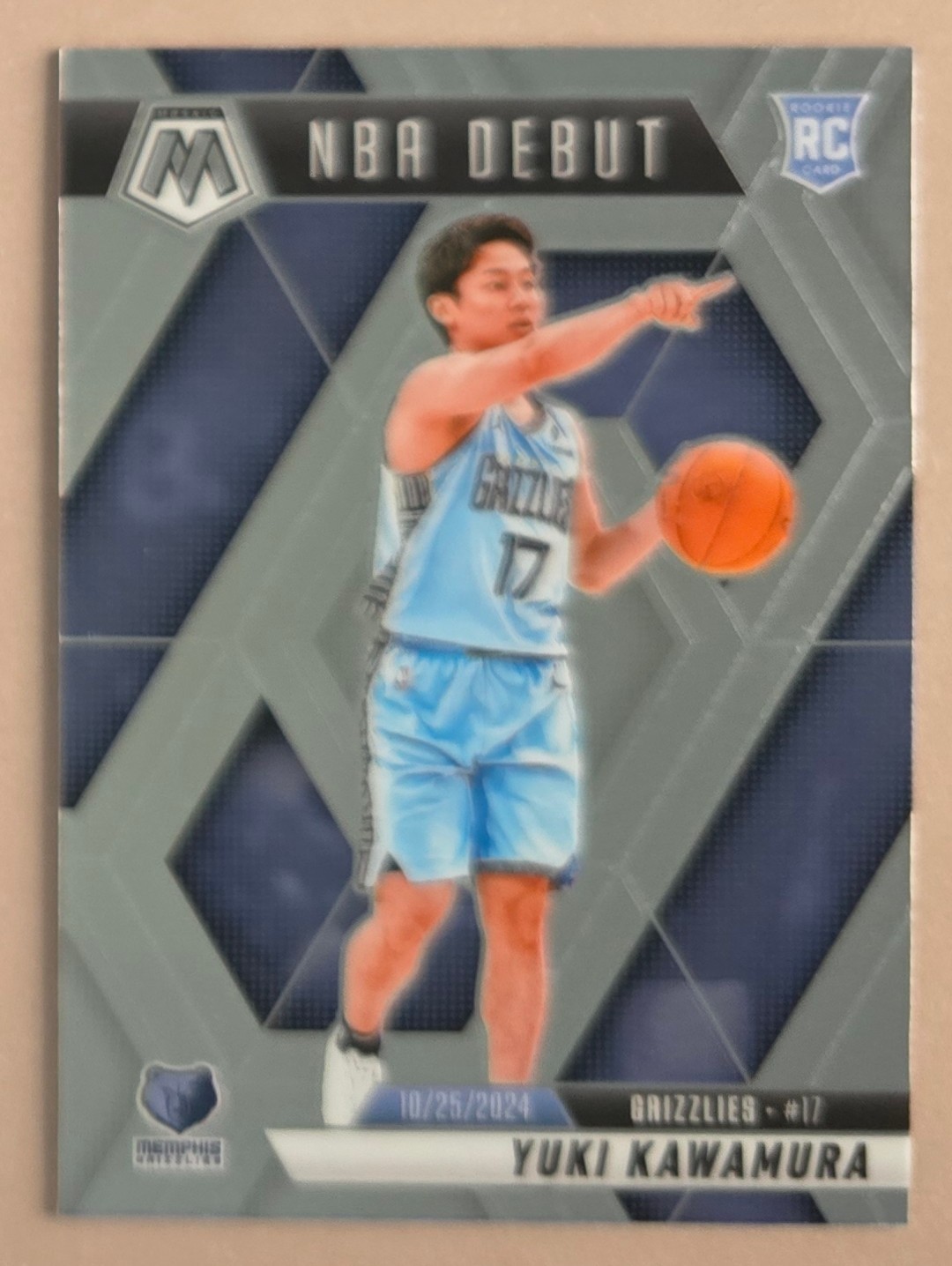 2024-25 Panini Mosaic Yuki Kawamura NBA Debut Rookie Memphis Grizzlies #265