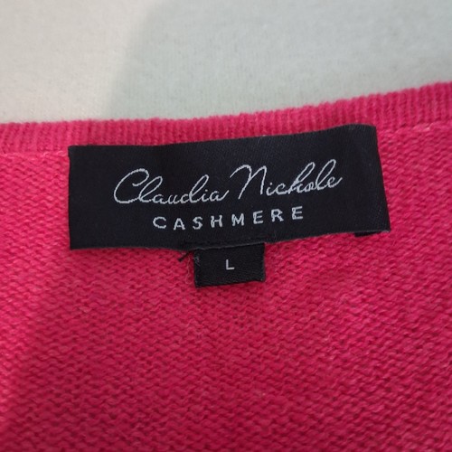 Claudia Nichole Pink Dainty Barbiecore Single Button Cashmere Cardigan Sz Small - Picture 8 of 11