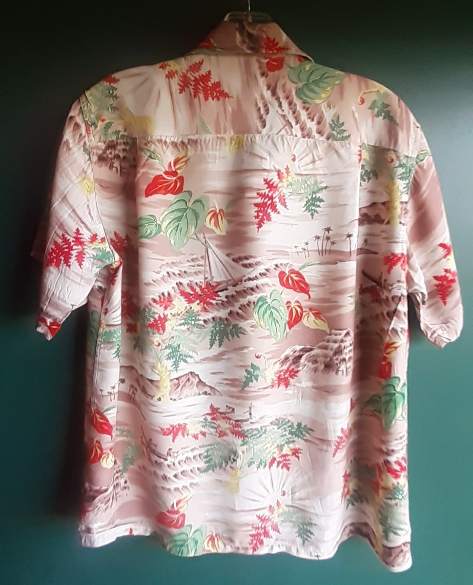 Vtg Penney's Hawaiian Loop Rayon SHIRT 50s 60s Aloha Shirt