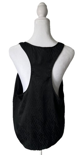 Victoria Secret Racer Back Cami Black VS Logo Print Size Large - Picture 2 of 7