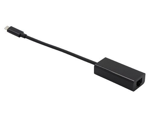 USB Type-C to RJ45 CAT6/Gigabit Ethernet Adapter 5 inch Black - Picture 2 of 2