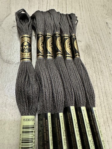 Pepe Nero #844 DMC Mouline Special 25 Filo da Ricamo 8M Lotto 6 - Foto 4 di 4
