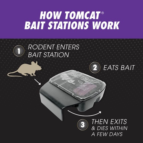 Tomcat Mouse Killer Refillable Bait Station Advanced Formula 1 Station 12 Refill - Picture 5 of 12