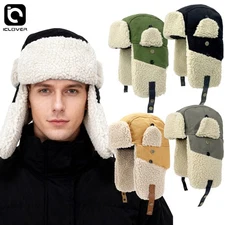 Winter Trapper Hat with Ear Flaps Men Women Russian Ushanka Aviator Ski Warm Cap