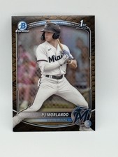 2025 Bowman Chrome PJ Morlando #BCP-91 1st Bowman Reptilian Refractor Marlins