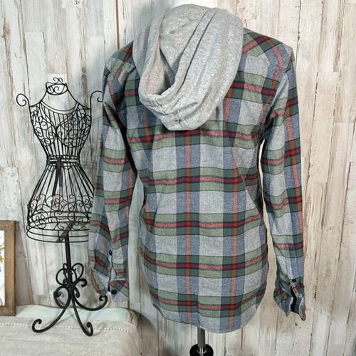 Quicksilver Hooded Flannel Button Up Shirt Size Small - Bild 3 von 13