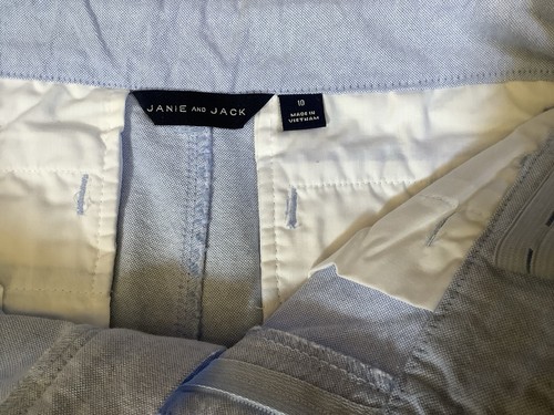 Janie and Jack Boy Chambray Blue Shorts 10 Yr EUC Adjustable Waist - Picture 6 of 7