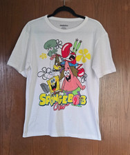 Nickelodeon Spongebob Square Pants- SpongeBob Crew T-Shirt Size L White Graphic
