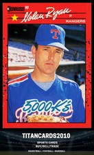 Nolan Ryan 5000K 1990 Donruss   Texas Rangers #665