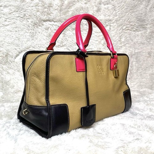 Loewe Women Amazona 36 Leather Tricolor Color Limited Edition VHTF Rare Elegant - Picture 2 of 13