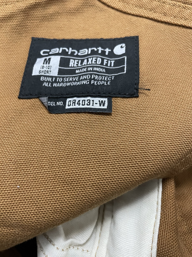 Damen Carhartt Thermo Trägerhose Größe MEDIUM KURZ BRAUN OR4031-W - Bild 3 von 4
