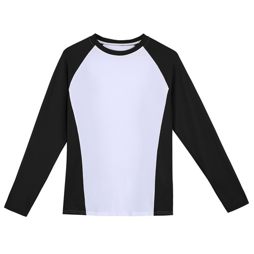 Mens Muscle Cut Raglan T Shirts with Long Sleeve Fitness Workout Slim Fit Tops - Foto 12 di 13