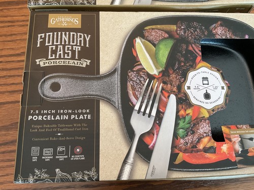 GODINGER Foundry Cast Porcelain Bowl 7.5” Tableware Oven Safe Cast Iron-Look NEW - Picture 7 of 9