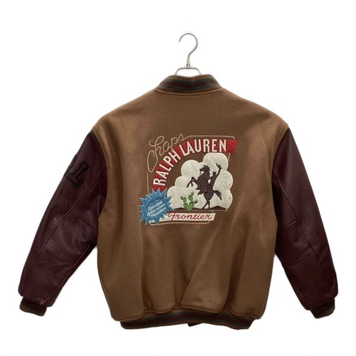 CHAPS RALPH LAUREN 90s Leather Varsity Jacket, Herren, braun, gebraucht (getragen) - Bild 10 von 10