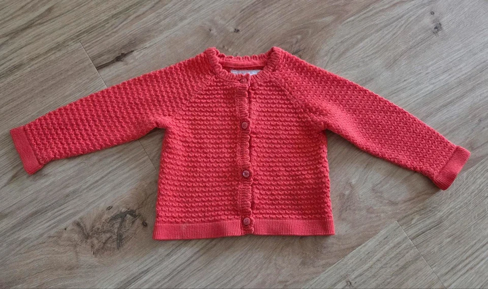 Strickjacke Pulli Mädchen Rot Baby Gr. 74 (6-9 Monate) F&F