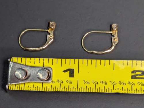 14 Karat Gelbgold Diamant Ohrhänger Leverback - Bild 5 von 24