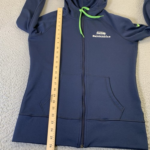 Nike Seattle Seahawks Sweater Mens Medium Full Zip Pockets NFL Therma-Fit Hooded - Picture 7 of 10
