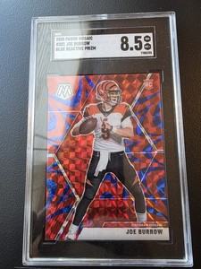 2020 Panini Mosaic - Rookies Joe Burrow #201 Reactive Blue Mosaic Prizm (RC)