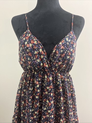 Olinda Maxi Floral Dress Spaghetti Strap Summer Country Style Size Large - Picture 2 of 5