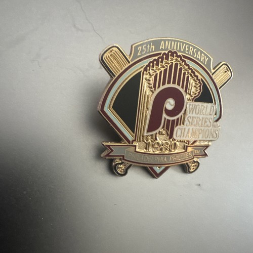 Philadelphia Phillies 25th Anniversary World Series Champions 1980 Pin MLB 2005 - Picture 3 of 5